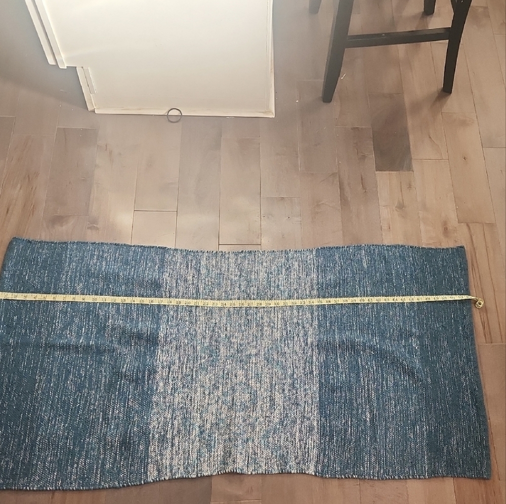 Blue Ombre Throw Rug - Set Of 2